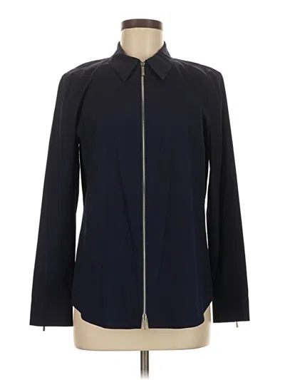 Pre-owned Lafayette 148 Long Sleeve Blouse In Blue