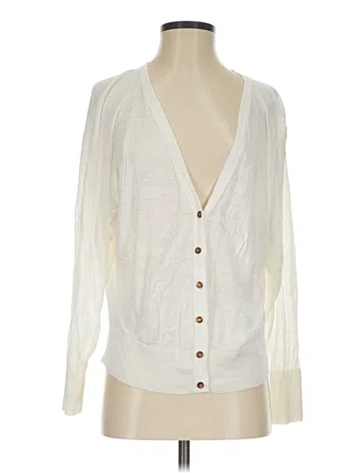 Pre-owned Lafayette 148 Long Sleeve Blouse In Ivory
