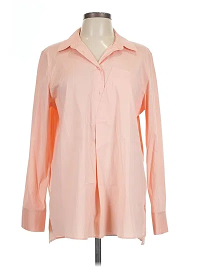 Pre-owned Lafayette 148 Long Sleeve Blouse In Pink