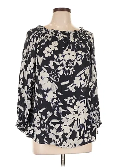 Pre-owned Lafayette 148 Long Sleeve Blouse In Purple
