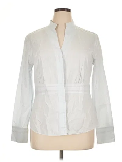 Pre-owned Lafayette 148 Long Sleeve Blouse In White