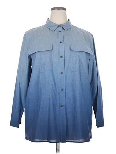 Lafayette 148 Long Sleeve Button Down Shirt In Multi