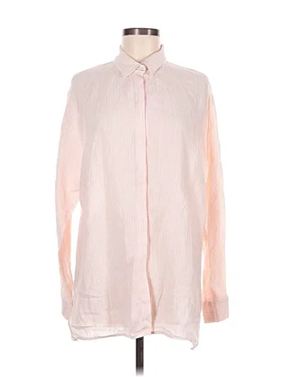 Pre-owned Lafayette 148 Long Sleeve Button Down Shirt In Pink