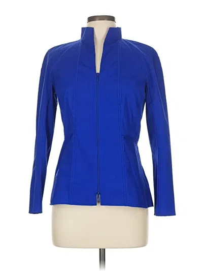 Pre-owned Lafayette 148 Long Sleeve Top Blue Turtleneck Tops