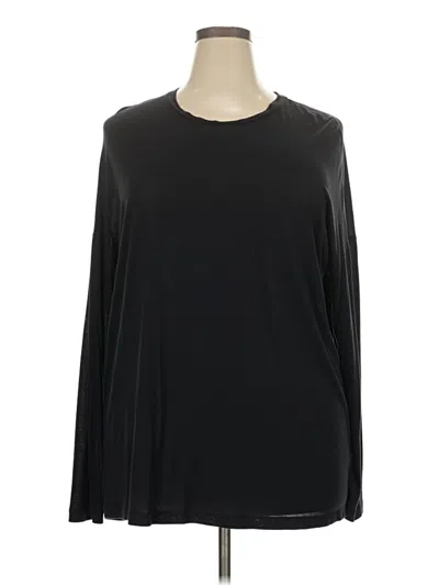 Pre-owned Lafayette 148 Long Sleeve T-shirt In Black