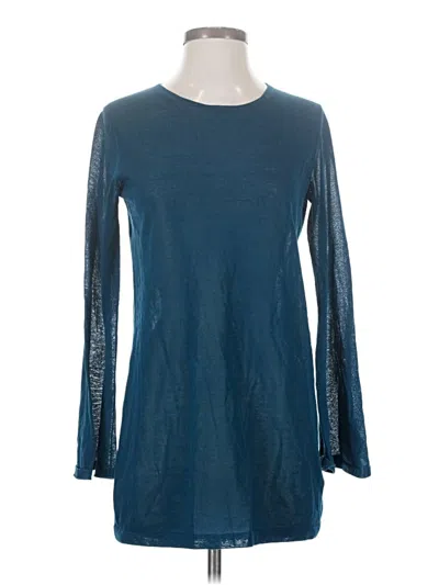 Pre-owned Lafayette 148 Long Sleeve T-shirt In Blue