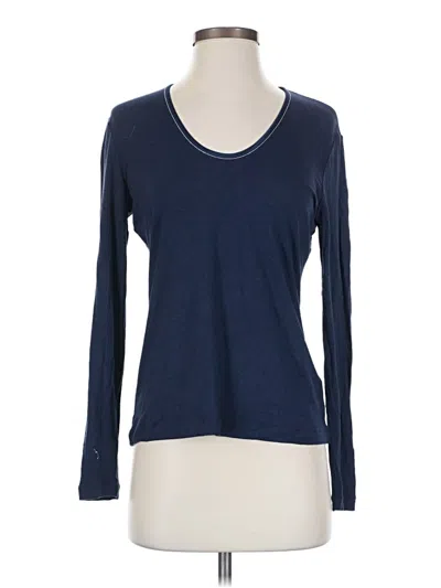 Pre-owned Lafayette 148 Long Sleeve T-shirt In Blue