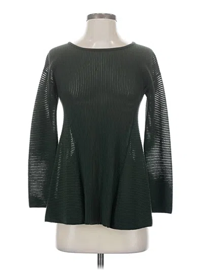 Pre-owned Lafayette 148 Long Sleeve T-shirt In Green