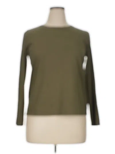 Pre-owned Lafayette 148 Long Sleeve T-shirt In Green