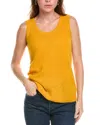 Lafayette 148 New York Loose Knit Cashmere Tank In Yellow