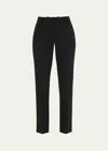 Lafayette 148 Manhattan Cropped Cigarette Pants In Black