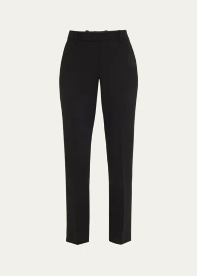 Lafayette 148 Manhattan Cropped Cigarette Pants In Black