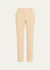 Lafayette 148 Manhattan Cropped Cigarette Pants In Plaster