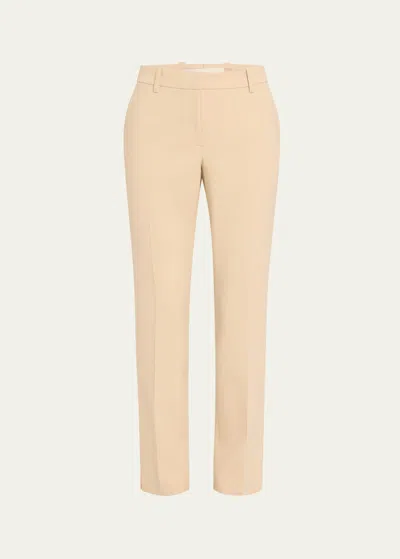 Lafayette 148 Manhattan Cropped Cigarette Pants In Plaster