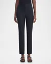 Lafayette 148 New York Manhattan Techno Stretch Twill Ankle Skinny Pants In Black