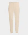 Lafayette 148 Manhattan Cropped Stretch Twill Skinny Pants In Khaki