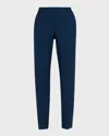 Lafayette 148 Manhattan Cropped Stretch Twill Skinny Pants In Lido Blue