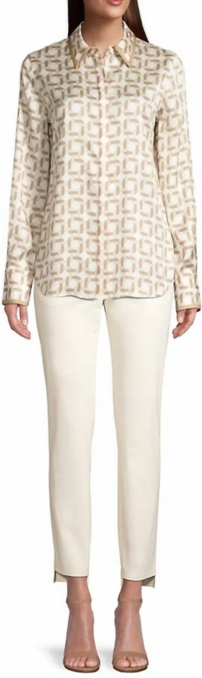 Lafayette 148 Manhattan Pant In Ecru In Beige