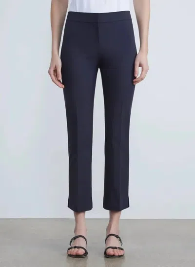 Lafayette 148 Manhattan Skinny Flare Pant In Ink In Blue