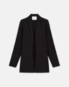 Lafayette 148 Matte Jersey Open Front Jacket In Black