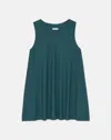 Lafayette 148 Matte Jersey Scoop Neck Tank In Deep Malachite
