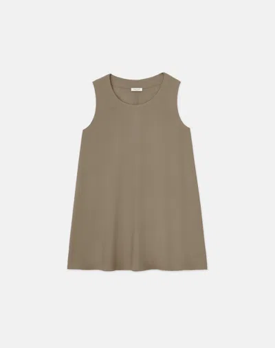 Lafayette 148 Matte Jersey Scoop Neck Tank In Grey