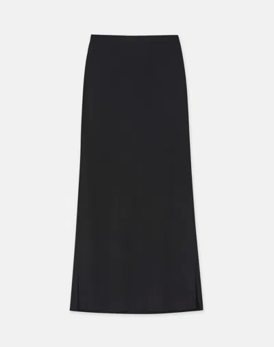 Lafayette 148 Matte Jersey Side Slit Skirt In Black
