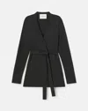 Lafayette 148 New York Belted Rib Sweater In Black
