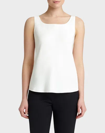 Lafayette 148 Matte Silk Bias Cut Tank In Beige