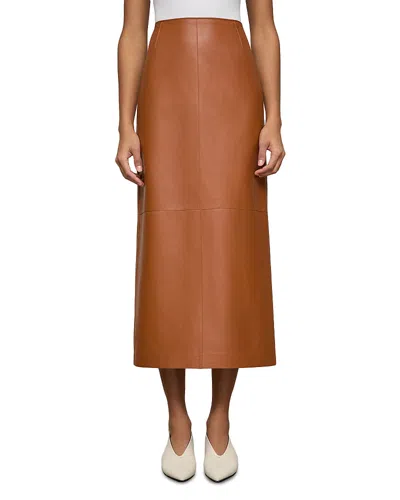Lafayette 148 Maxi Pencil Skirt In Red