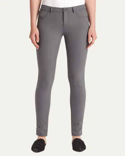 Lafayette 148 Mercer Acclaimed Stretch Mid-rise Skinny Jeans In Shale