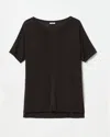 Lafayette 148 Mercerized Cotton Cord Yarn Knit Tunic In Carbon