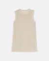 Lafayette 148 Mercerized Cotton Ribbed Tunic In Beige