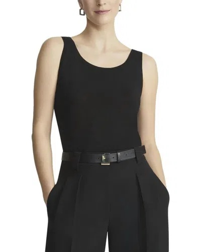 Lafayette 148 Mercerized Cotton-viscose Tank In Black