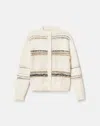 Lafayette 148 Stripe Cardigan In Multi