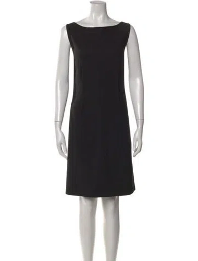 Pre-owned Lafayette 148 Merino Wool Knee-length Dress W/ Tags In Black