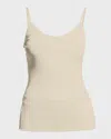 Lafayette 148 Mesh Jersey Camisole In Khaki