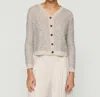 Lafayette 148 Metallic Linen-silk Pointelle Cardigan In Smoked Taupe Multi In Neutral