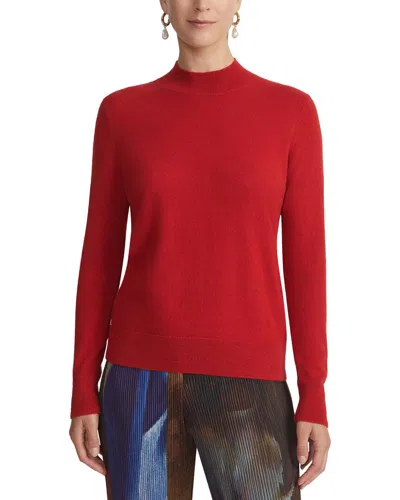 LAFAYETTE 148 METALLIC TRIM MOCK NECK SWEATER