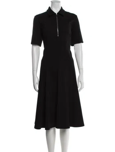 Pre-owned Lafayette 148 Midi Length Dress In Black