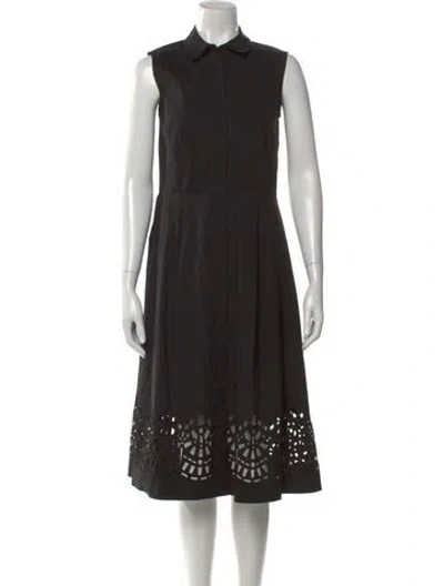 Pre-owned Lafayette 148 Midi Length Dress In Black