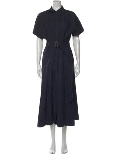 Pre-owned Lafayette 148 Midi Length Dress In Blue