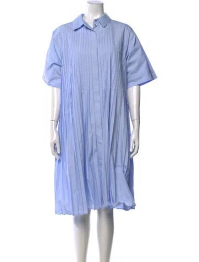 Pre-owned Lafayette 148 Midi Length Dress In Blue