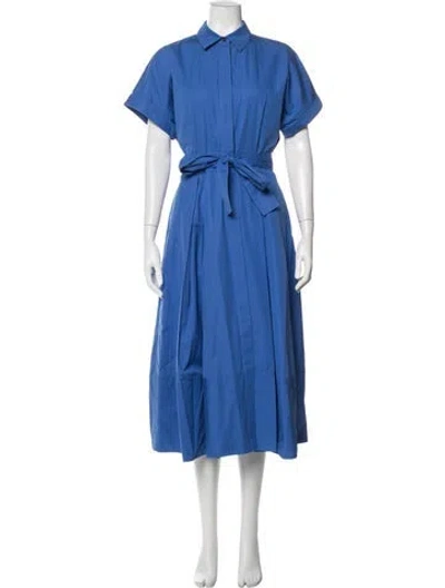 Pre-owned Lafayette 148 Midi Length Dress In Blue