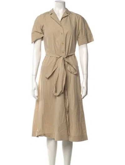 Pre-owned Lafayette 148 Midi Length Dress In Brown