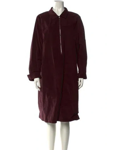 Pre-owned Lafayette 148 Midi Length Dress In Burgundy