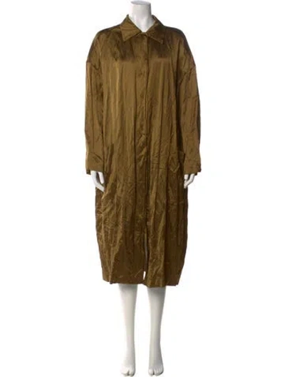 Pre-owned Lafayette 148 Midi Length Dress In Gold
