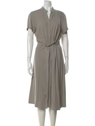 Pre-owned Lafayette 148 Midi Length Dress In Gray