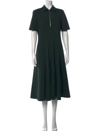 Pre-owned Lafayette 148 Midi Length Dress In Green