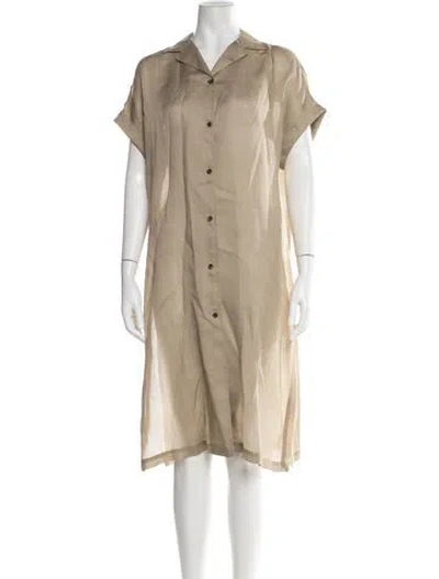 Pre-owned Lafayette 148 Midi Length Dress In Neutral